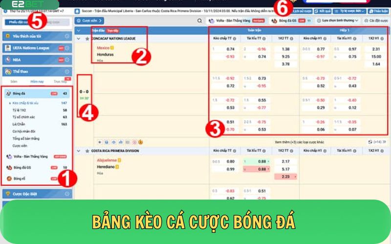 Hướng dẫn đọc bảng kèo cá cược bóng đá