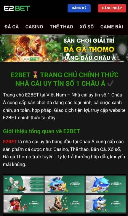 Đăng ký tài khoản E2BET 