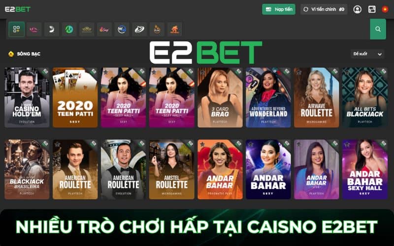 Nhiều trò chơi casino hấp dẫn mang tới trải nghiệm đỉnh cao